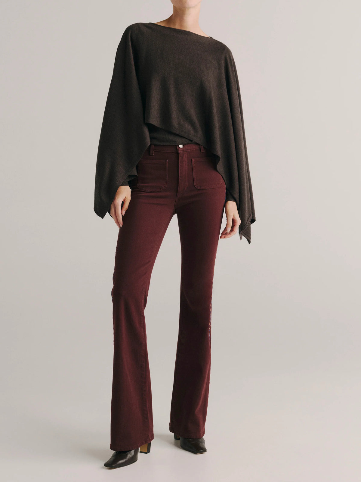 Bridget Boot | Burgundy Embroidery