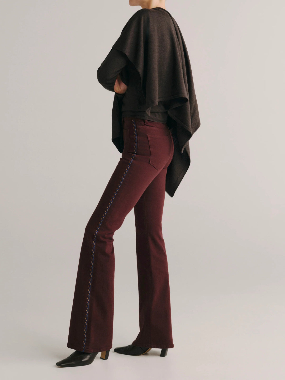 Bridget Boot | Burgundy Embroidery