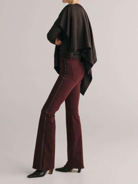 Bridget Boot | Burgundy Embroidery