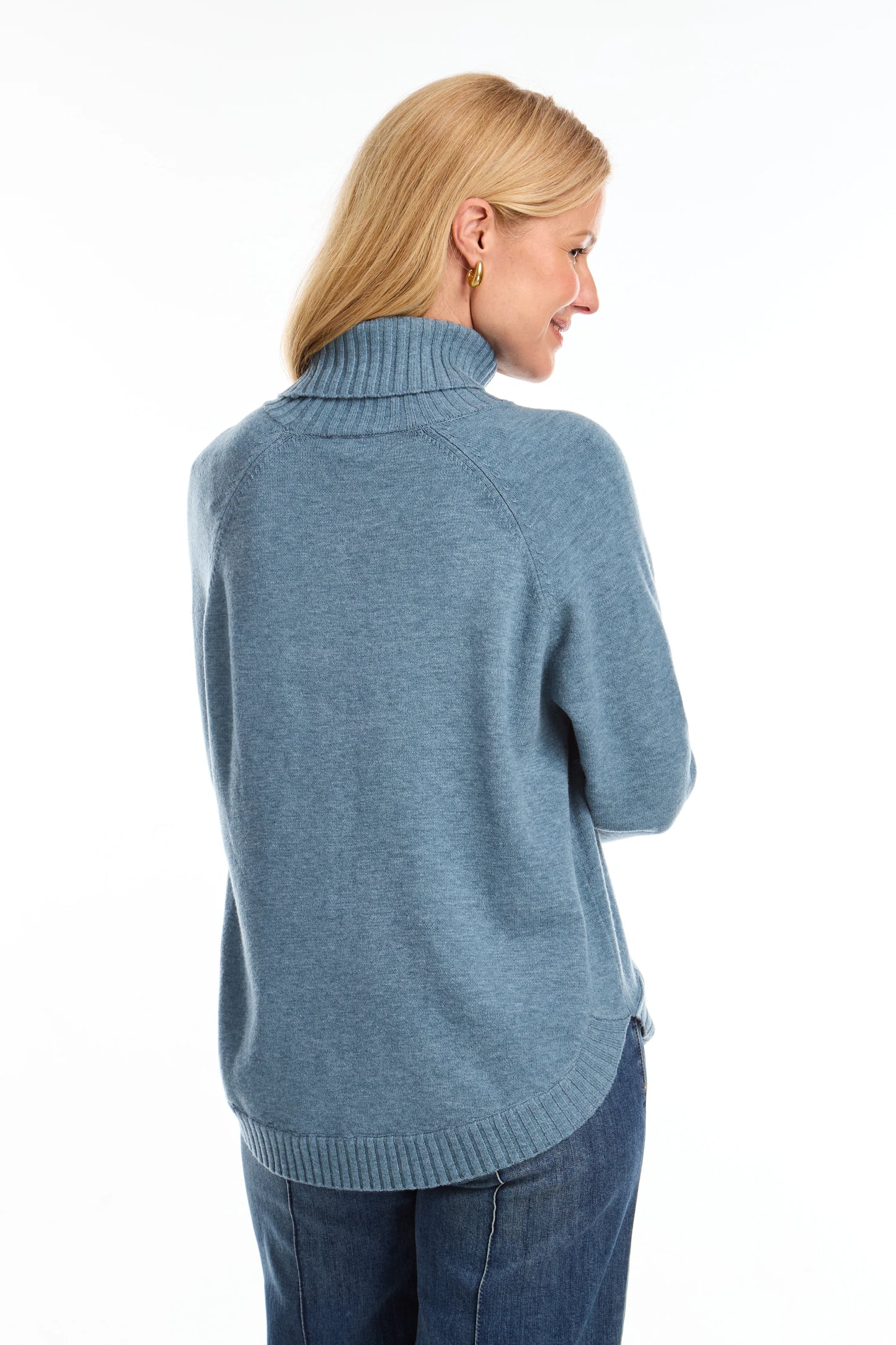 Cowl Neck Sweater | Blue