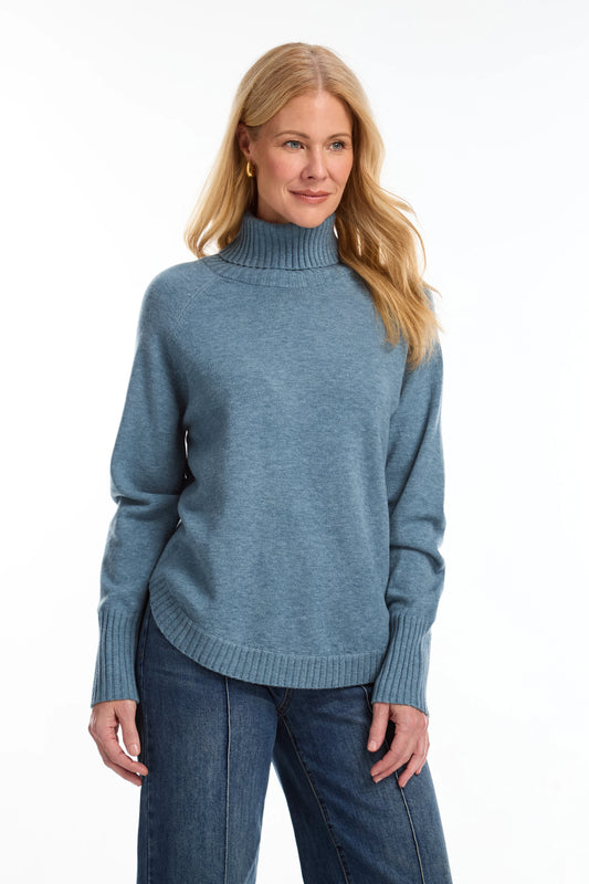 Cowl Neck Sweater | Blue