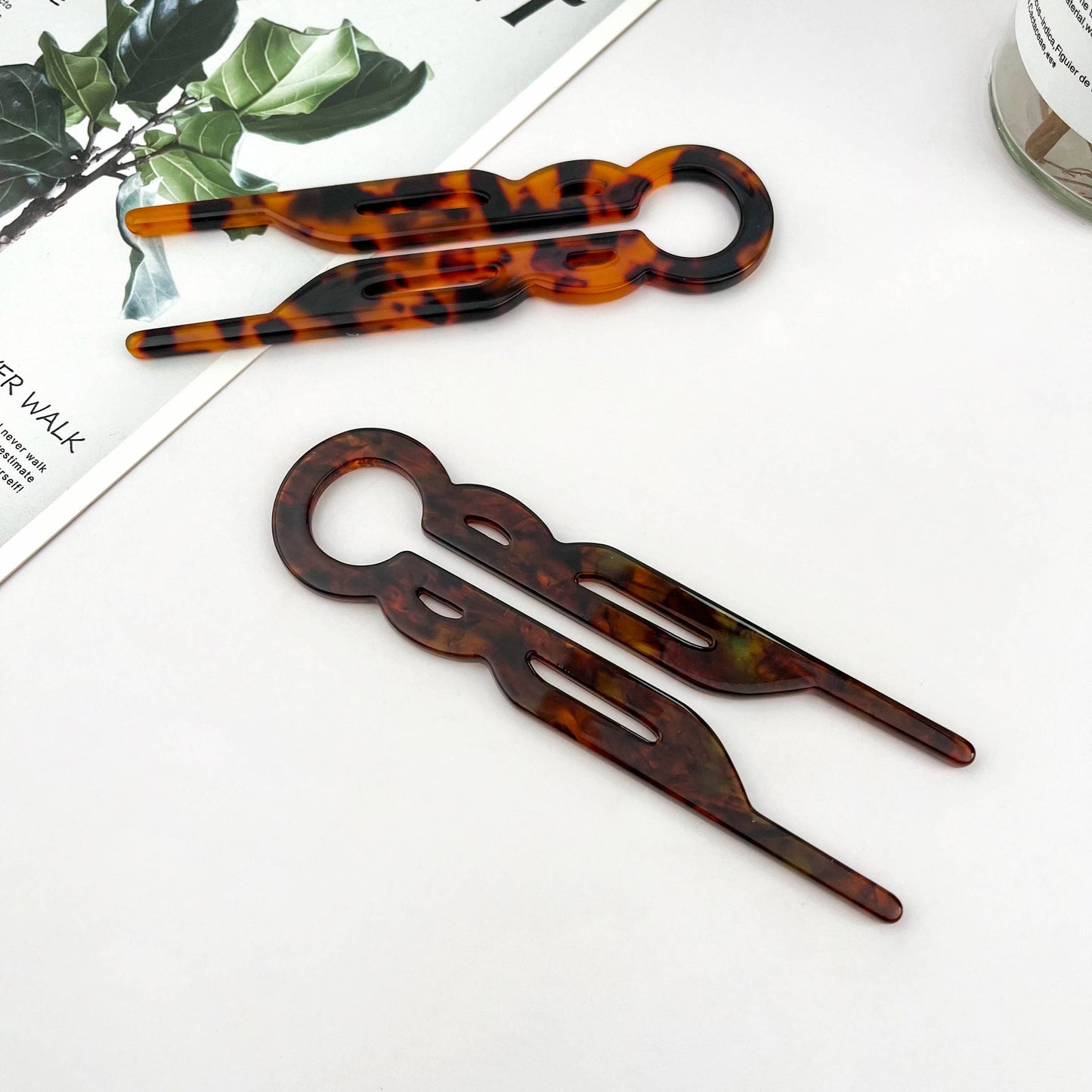 Acetate U Shape Hair Stick French Twist Pin Minimal: A