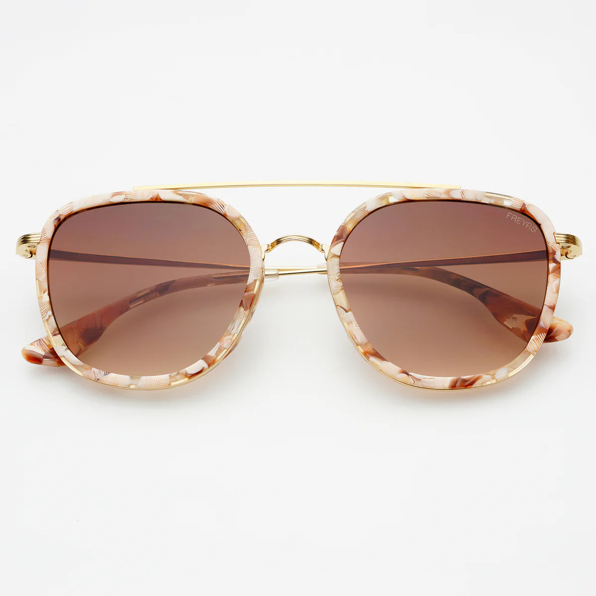 Weston Unisex Sunglasses | Pink Pearl/Brown