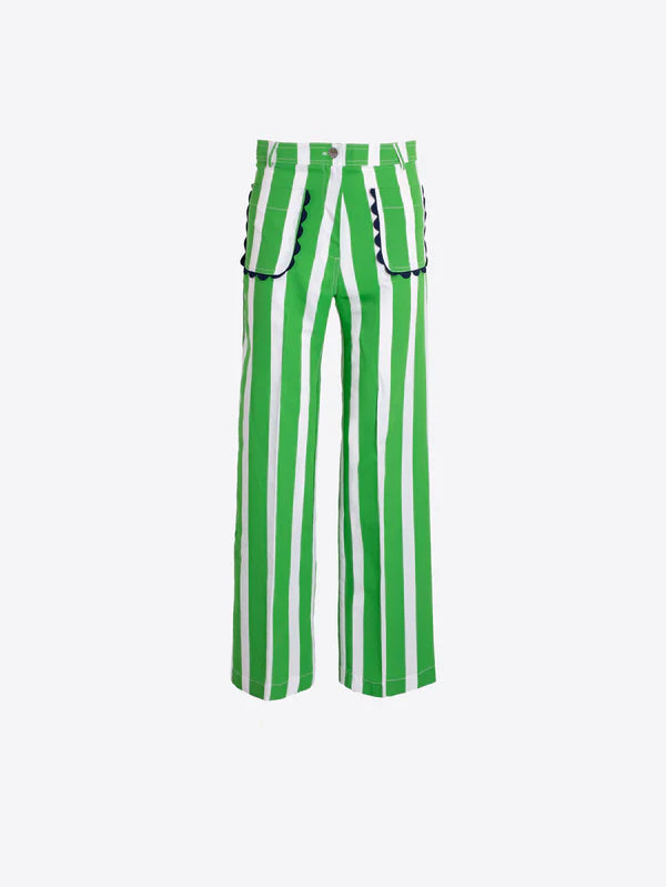 Green Striped Pant