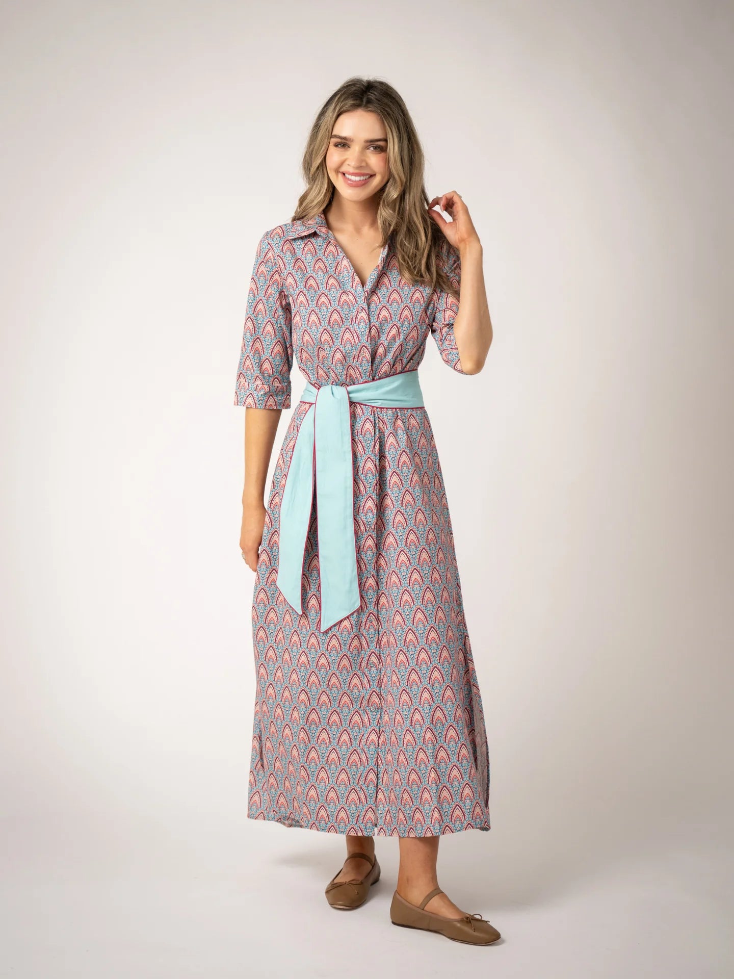 Eloise Dress | Red Scallop
