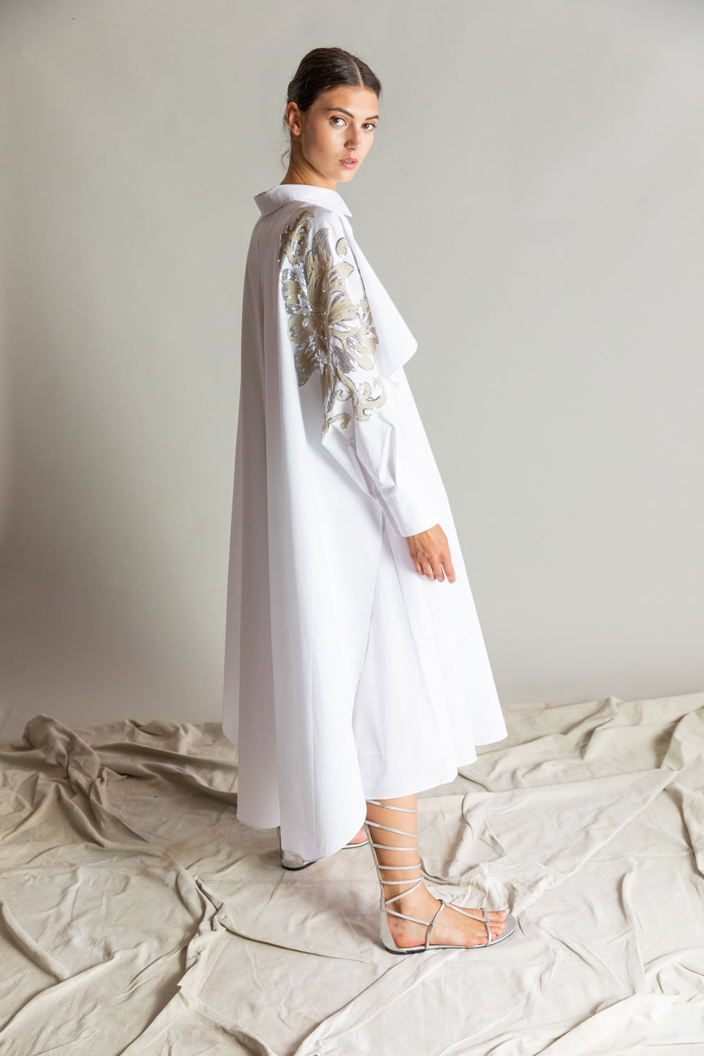 Poplin Dress | White