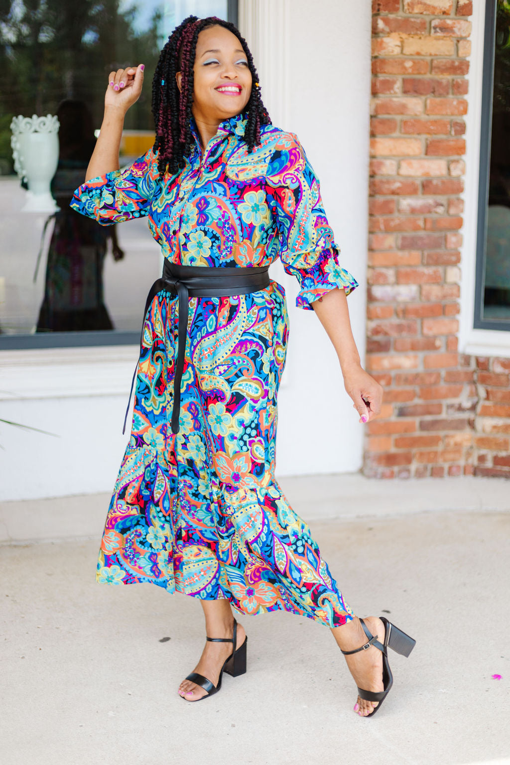 Paisley Shirt Dress