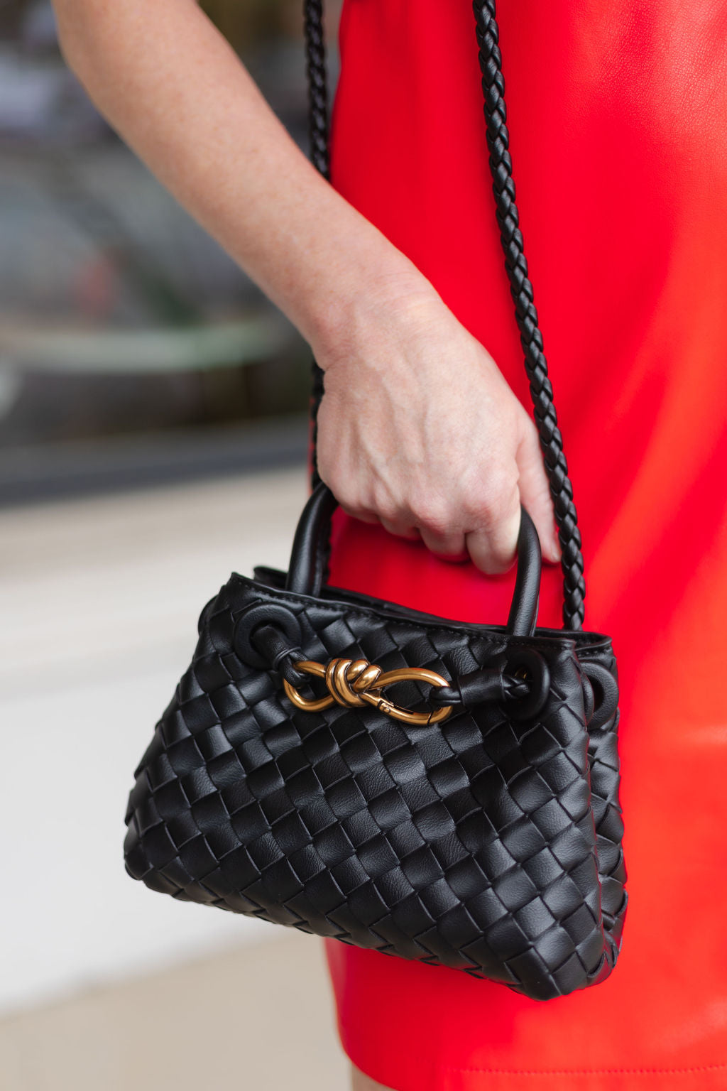 Woven Knot Bag | Black