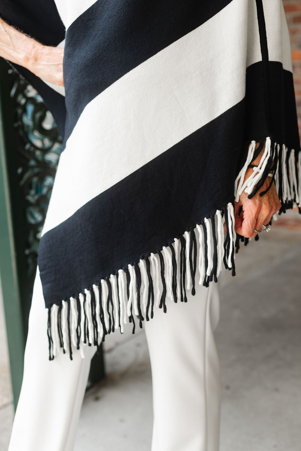 Reversible Stripe Poncho