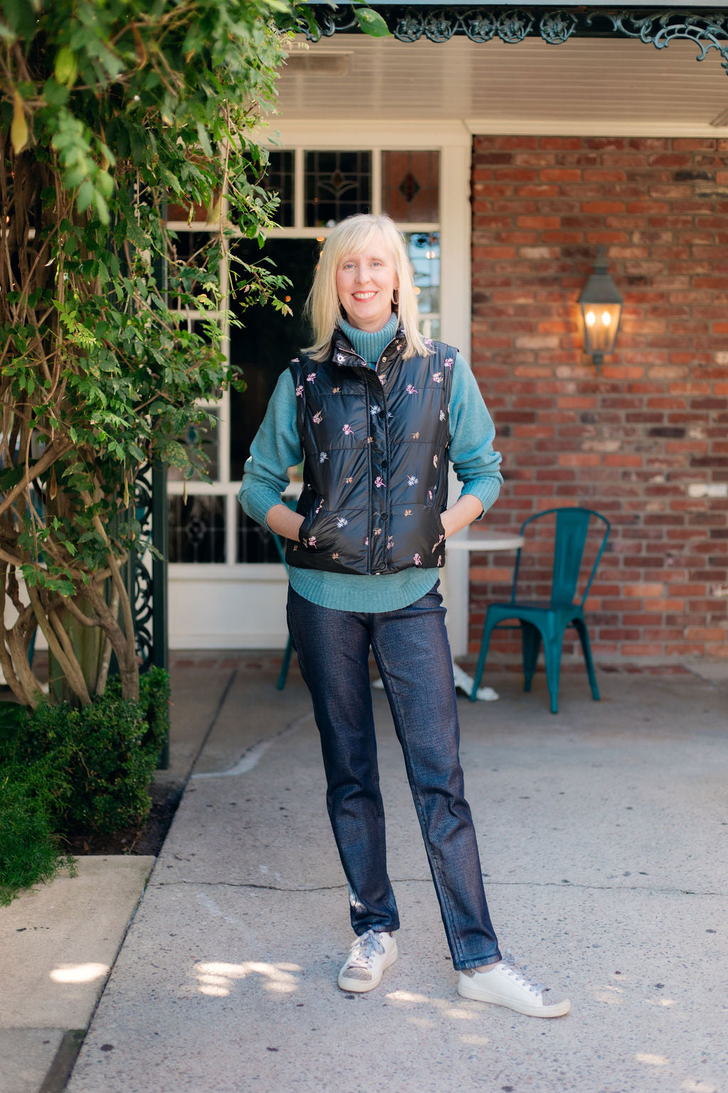 Quilted Embroidered Vest