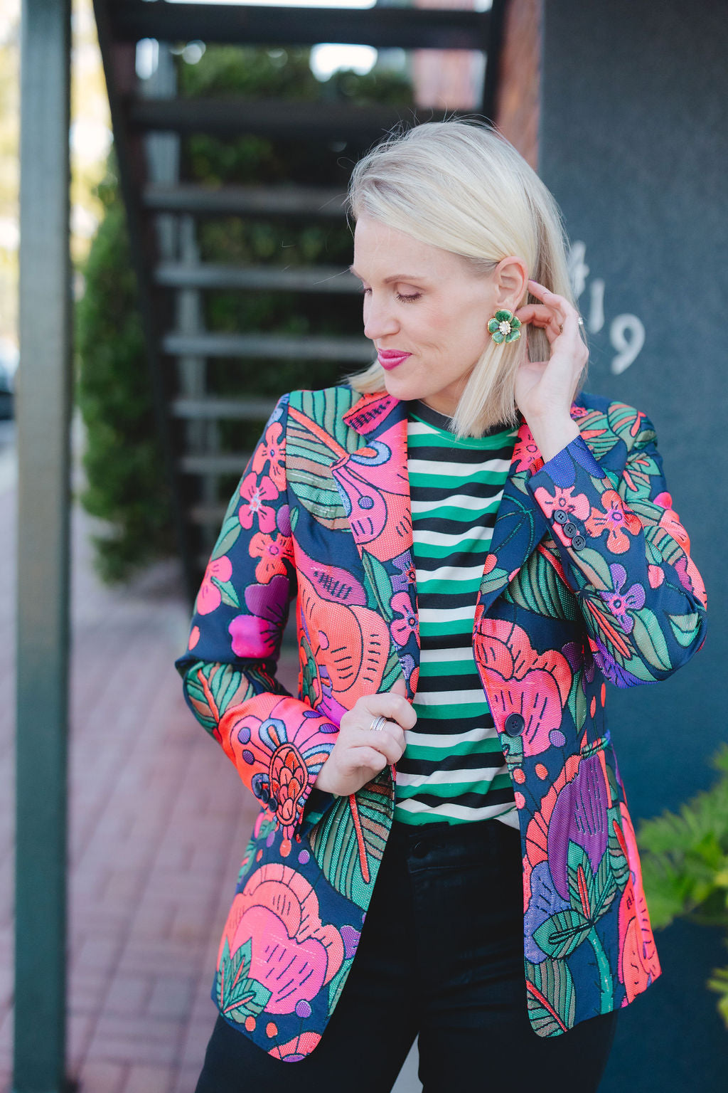 Jacquard Floral Jacket