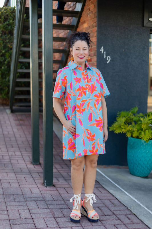 Blue Floral Dress