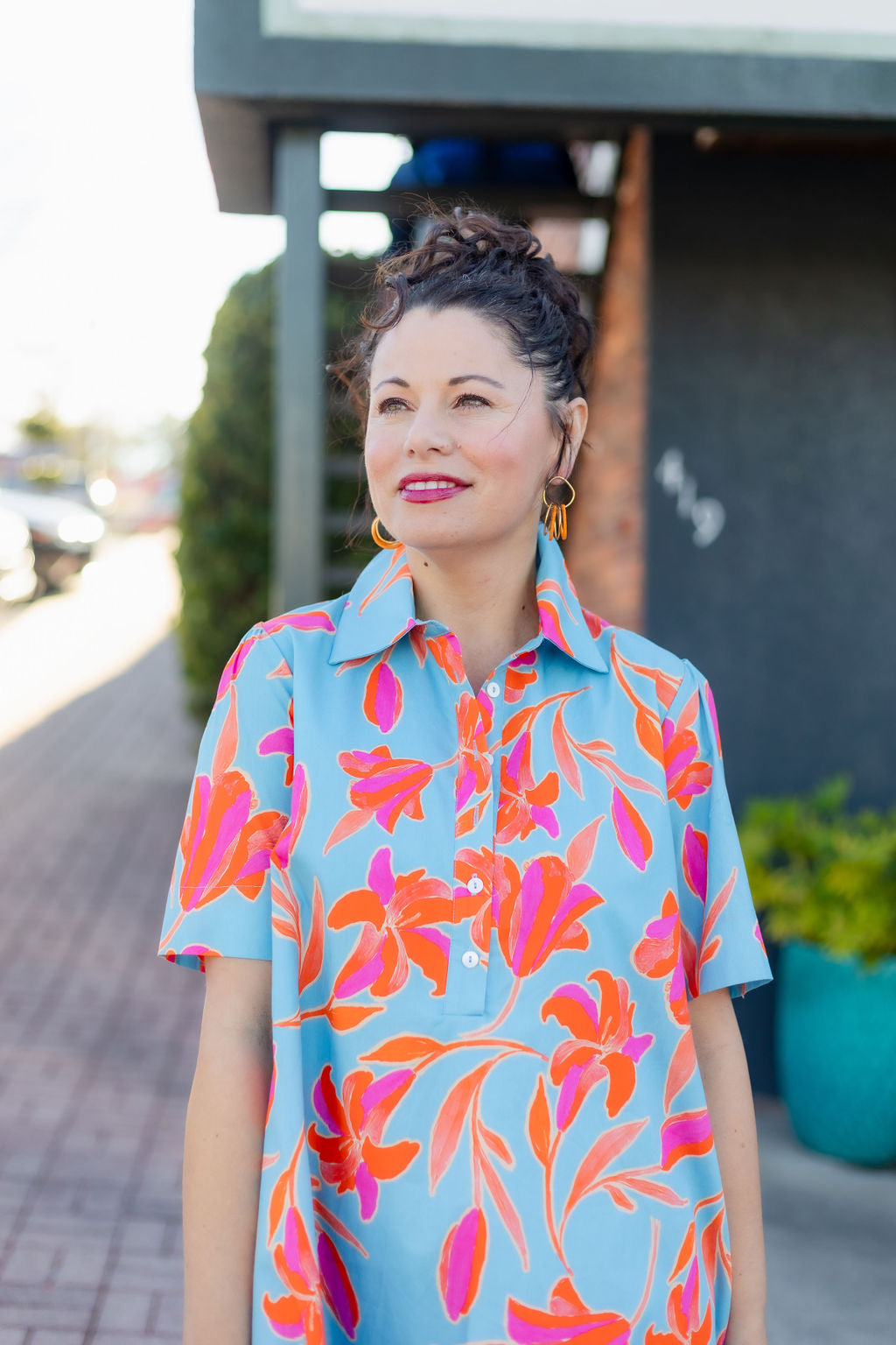 Blue Floral Dress