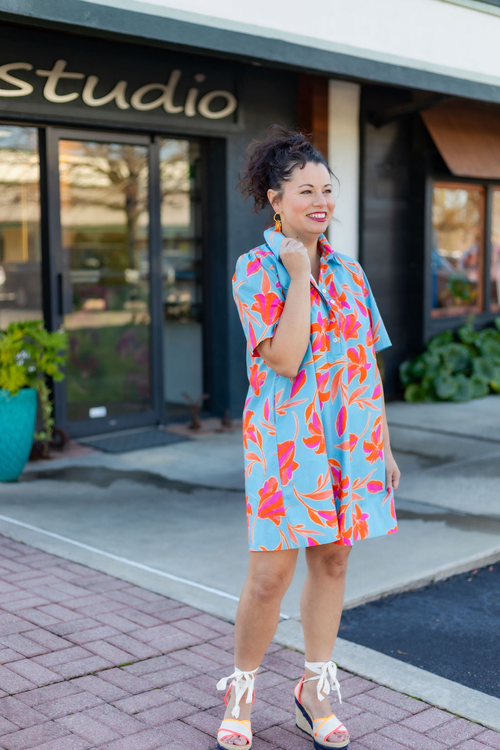 Blue Floral Dress