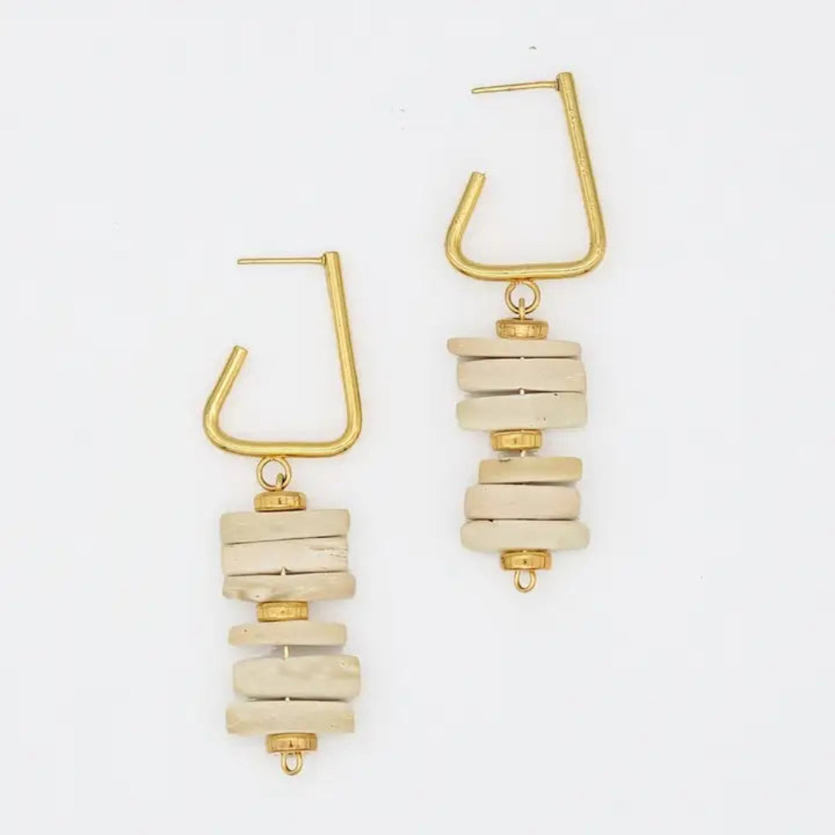 Stacked Drop Earring | Ivory