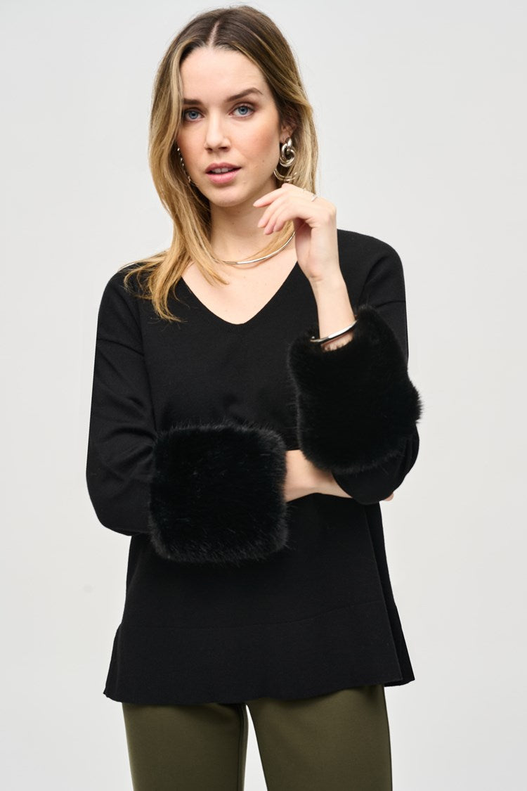 Fur Trim Sweater