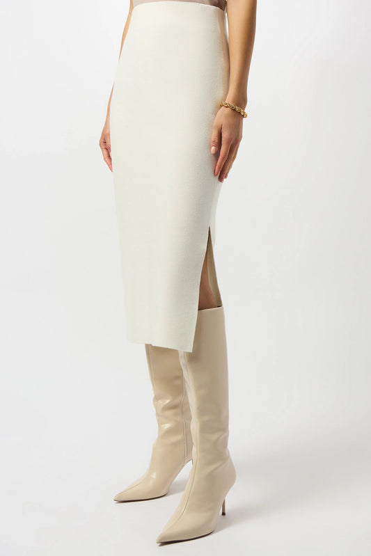Sweater Knit Skirt | Winter White