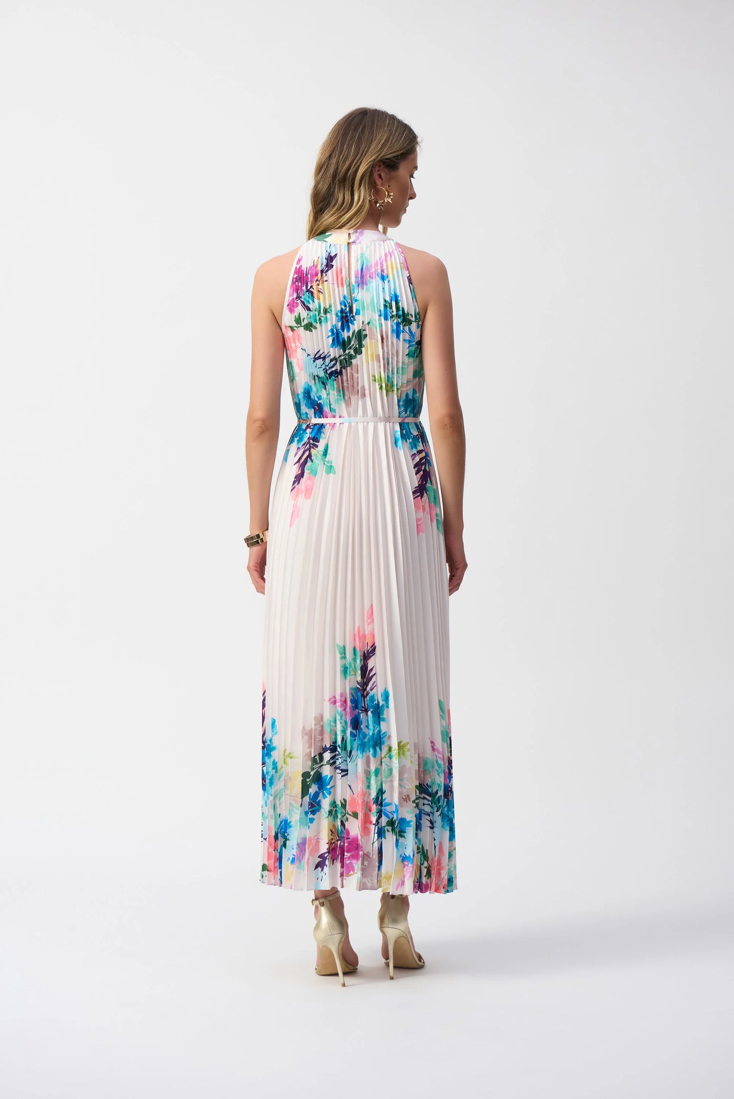 Pleated Floral Dress