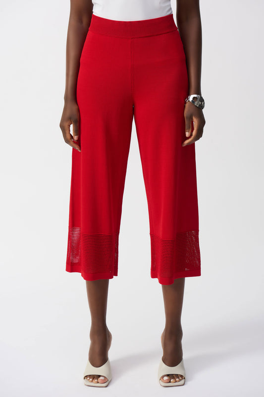 Sweater Knit Culotte | Red