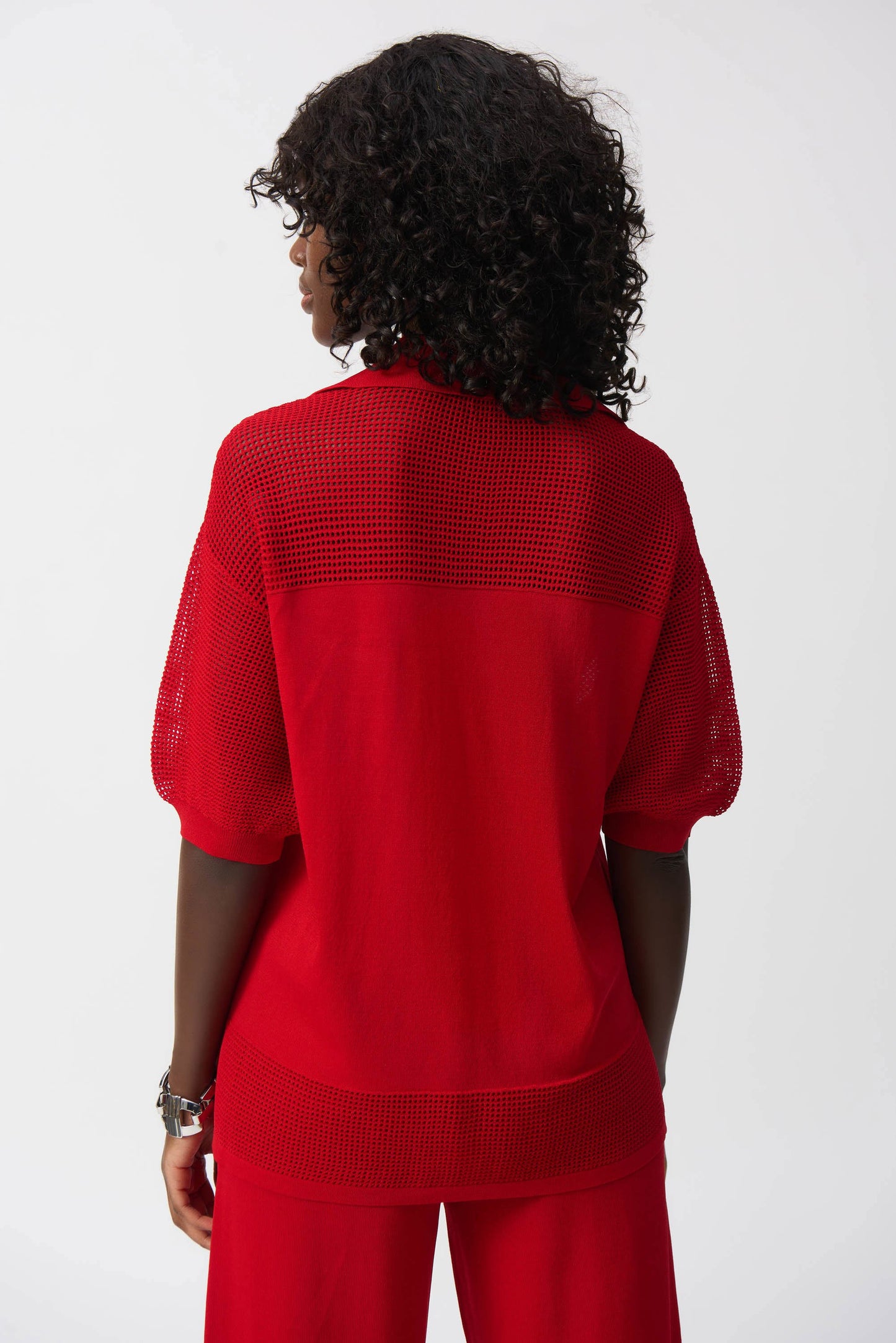 Pointelle Sweater | Red