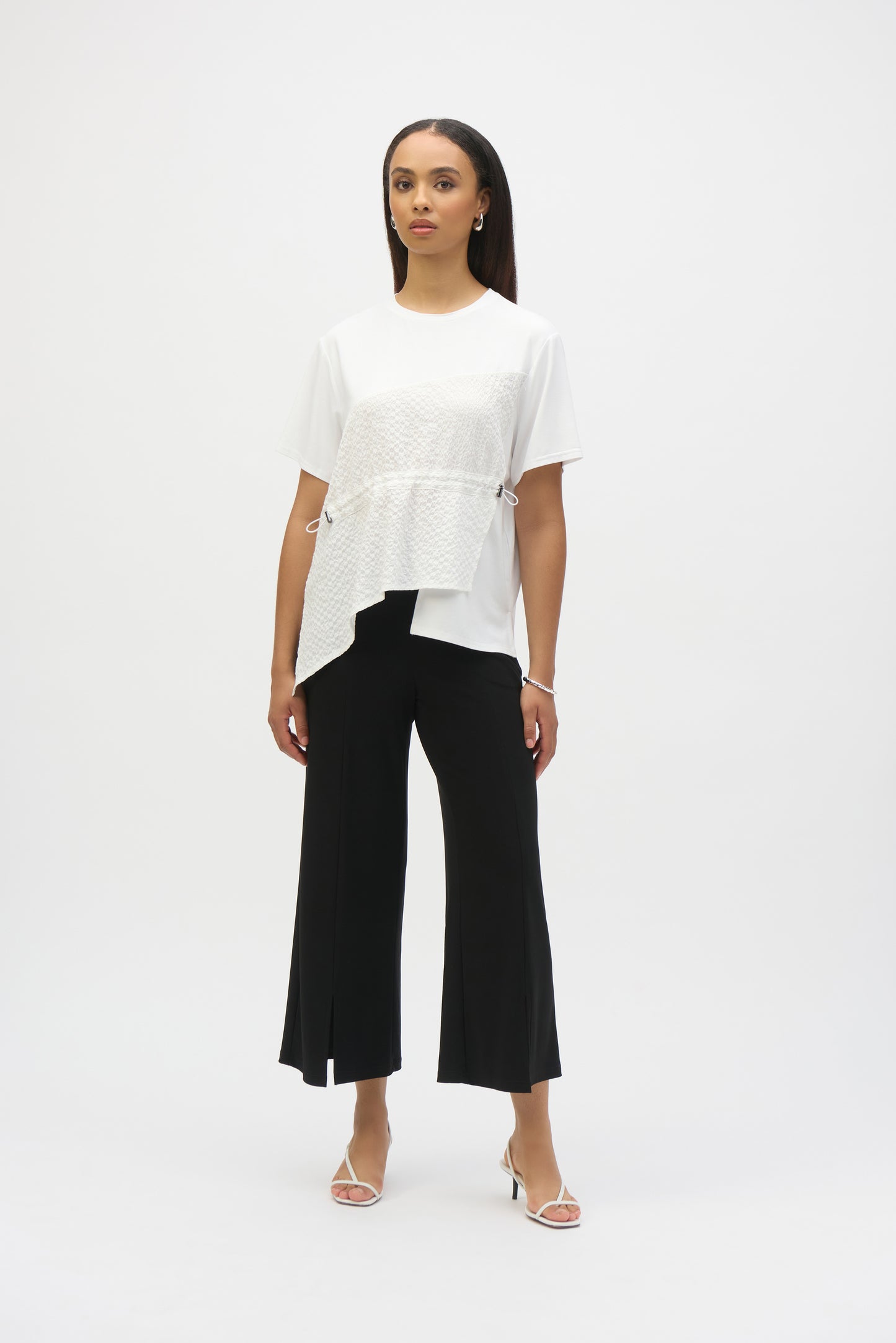 Seersucker Asymmetrical Top