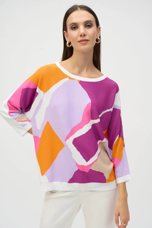 Abstract Print Pullover