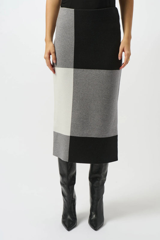 Jacquard Colorblock Skirt