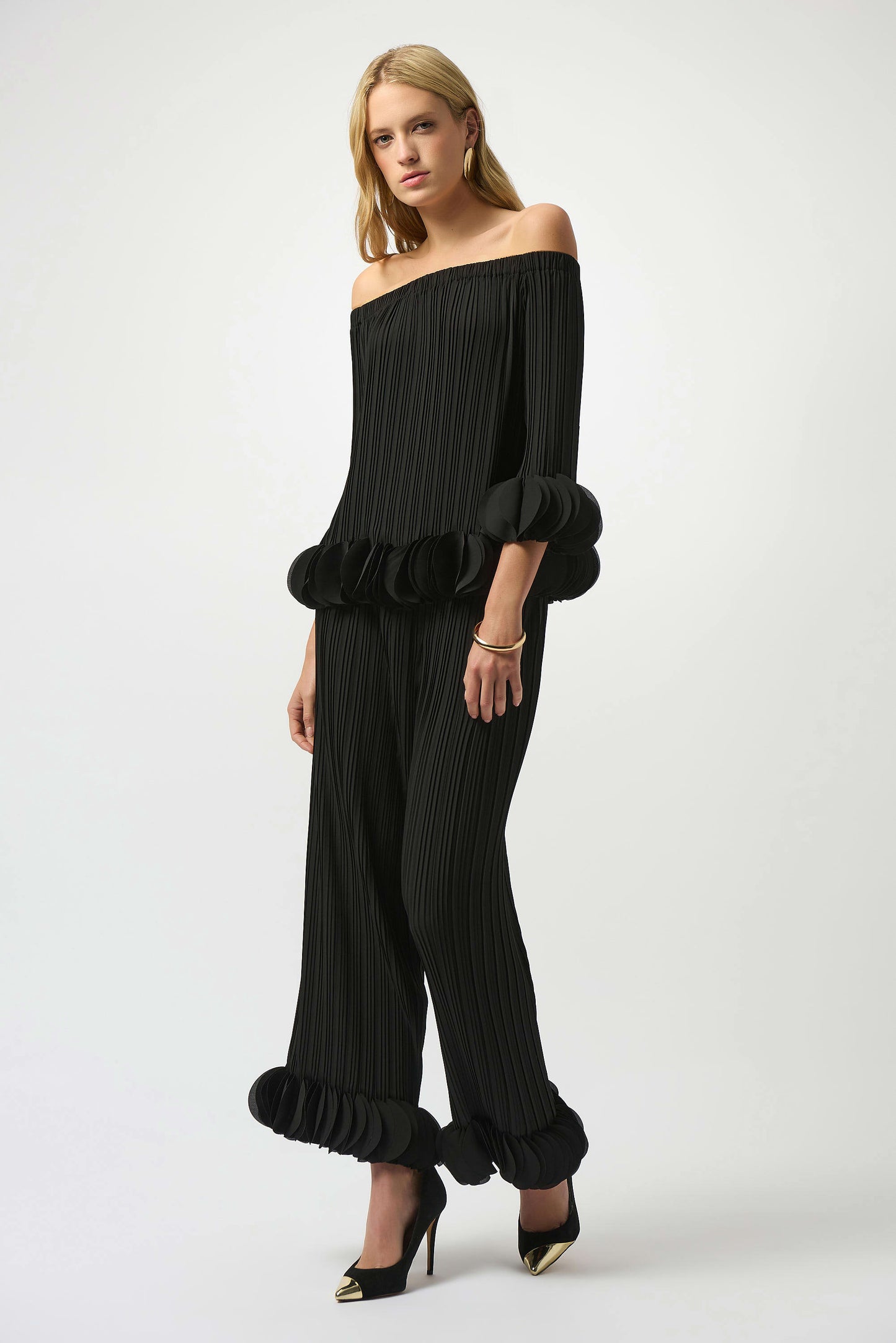 Pleated Off Shoulder