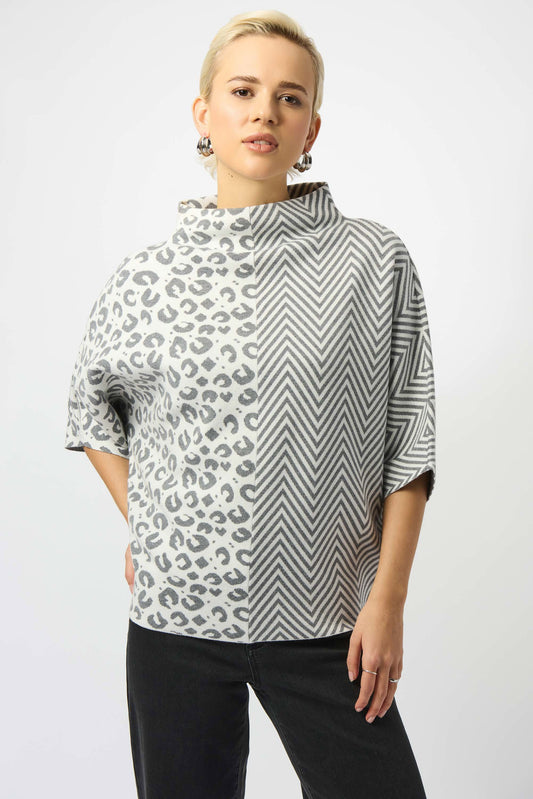 Animal/Herringbone Sweater