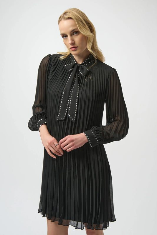 Pleated Chiffon Dress
