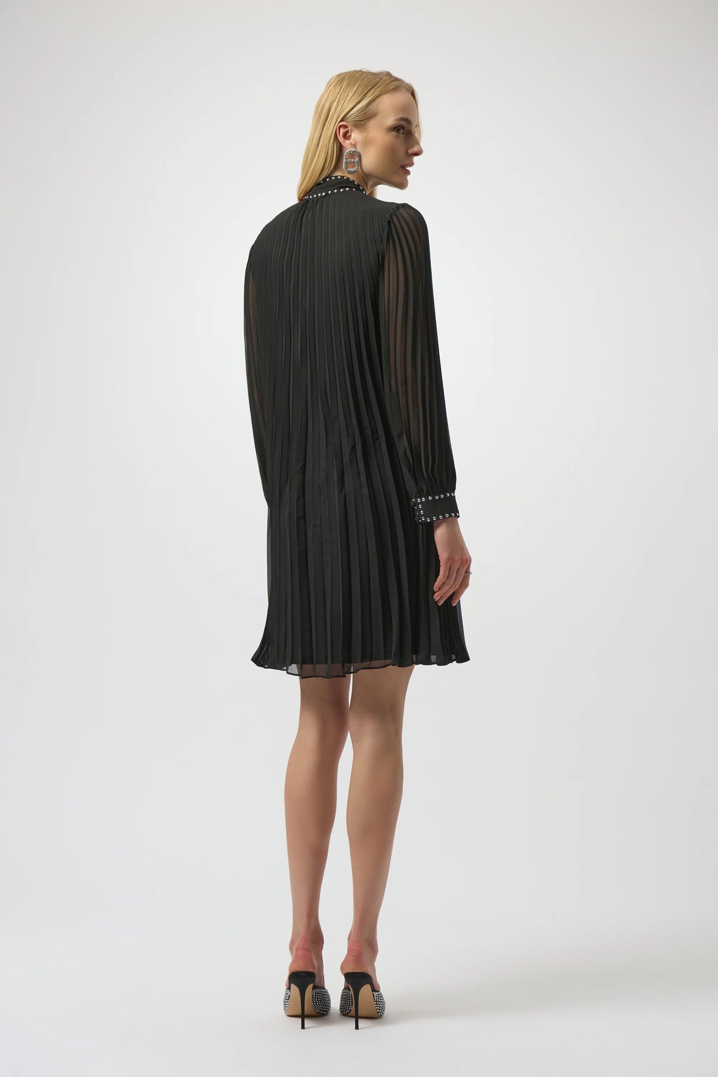 Pleated Chiffon Dress
