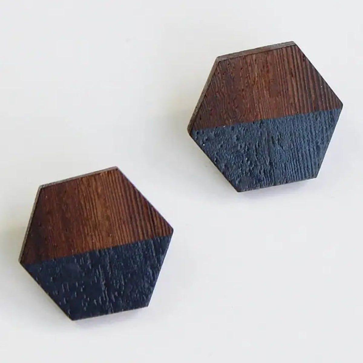 Hexagon Wooden Earring