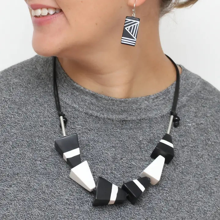 Black Moon Pyramid Necklace