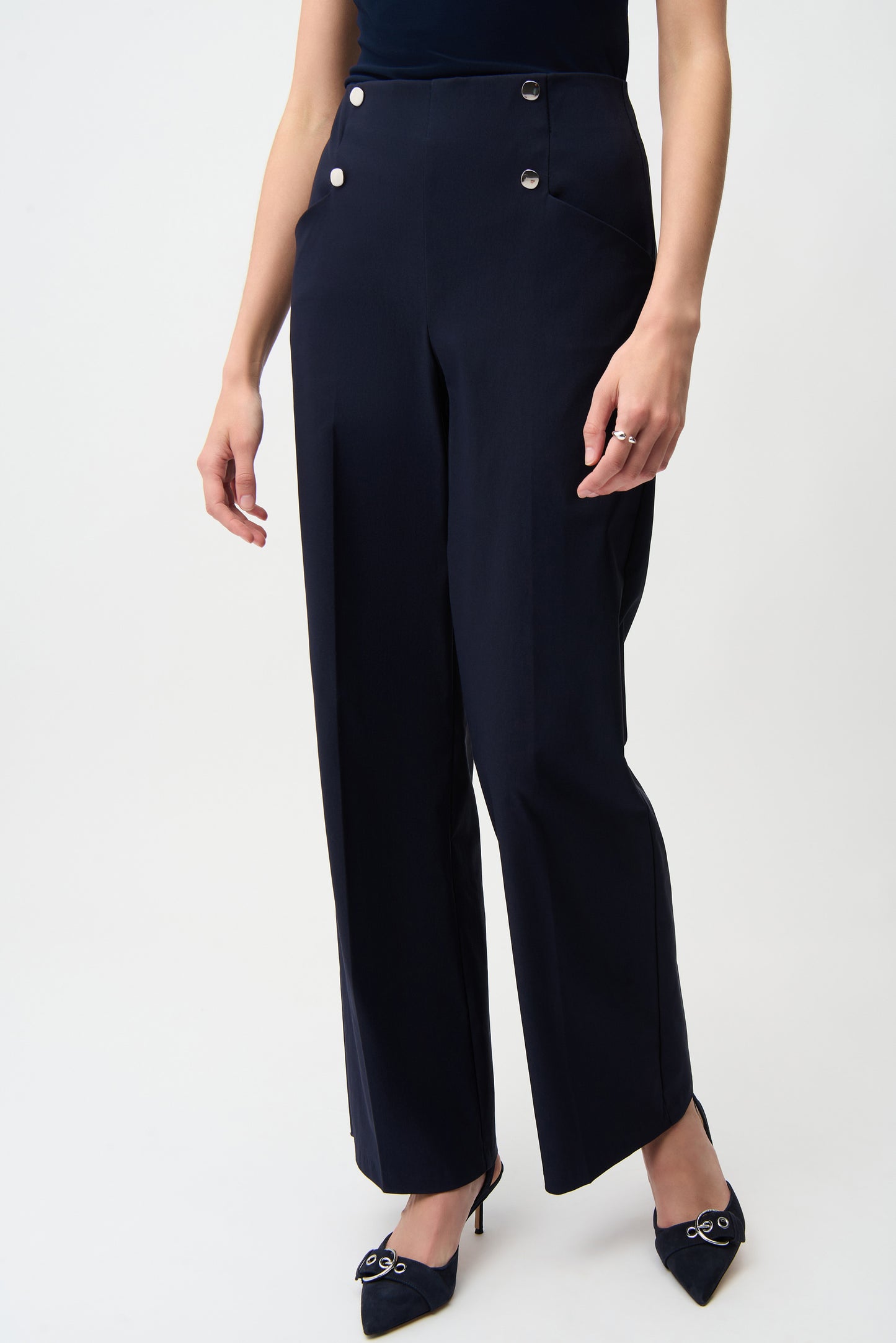 Wide Leg Pull-On Pants