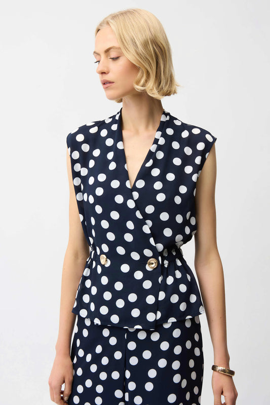 Dot Wrap Blouse