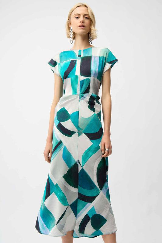 Geometric Satin Dress