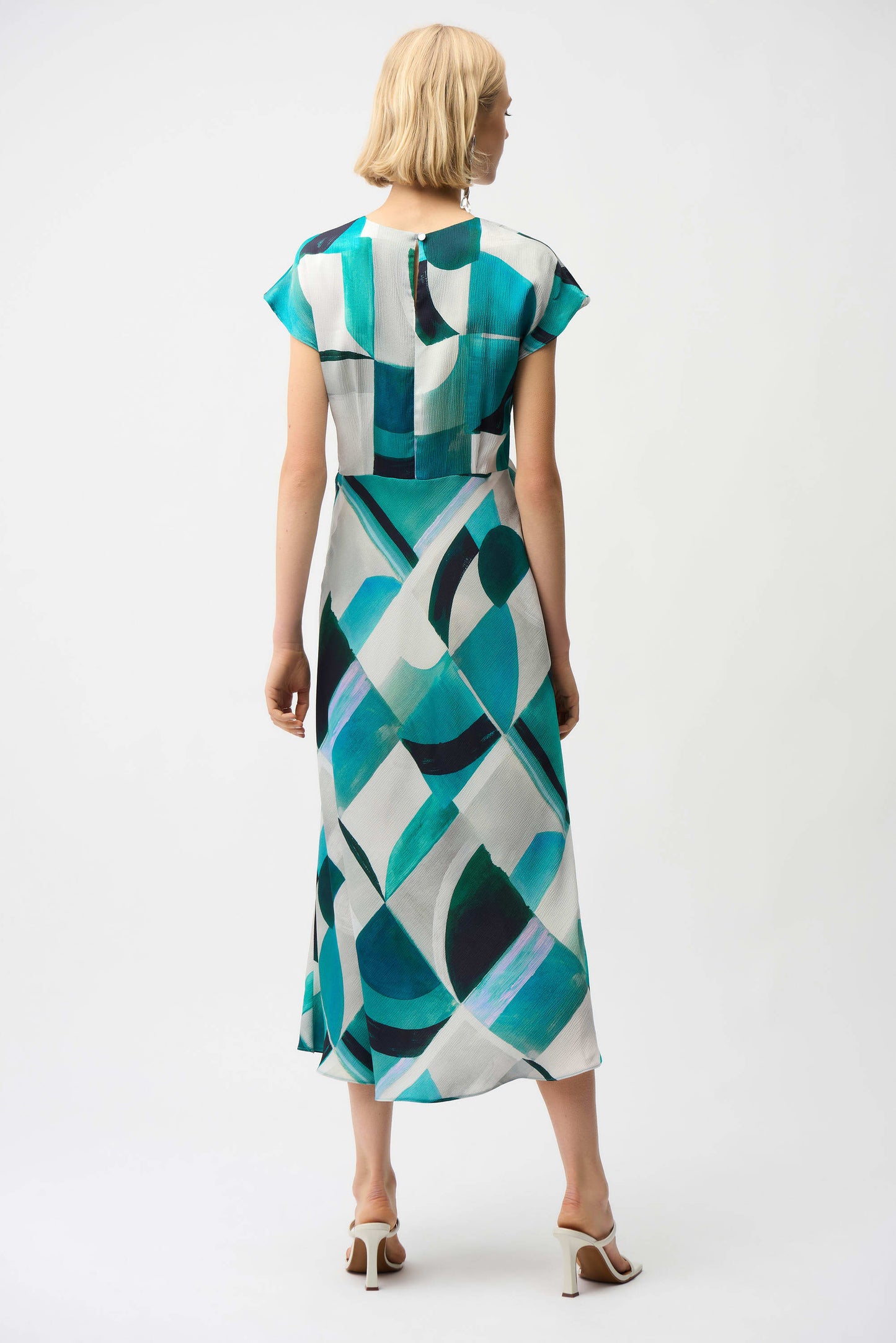 Geometric Satin Dress