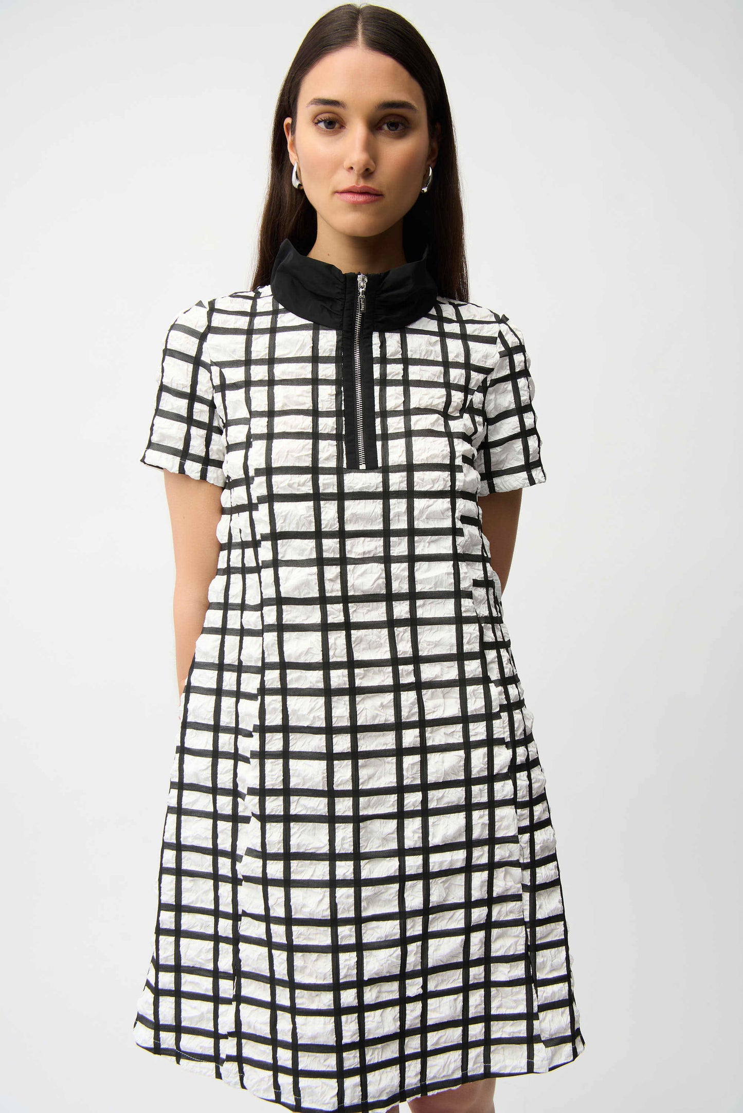Jacquard Plaid A-line Dress
