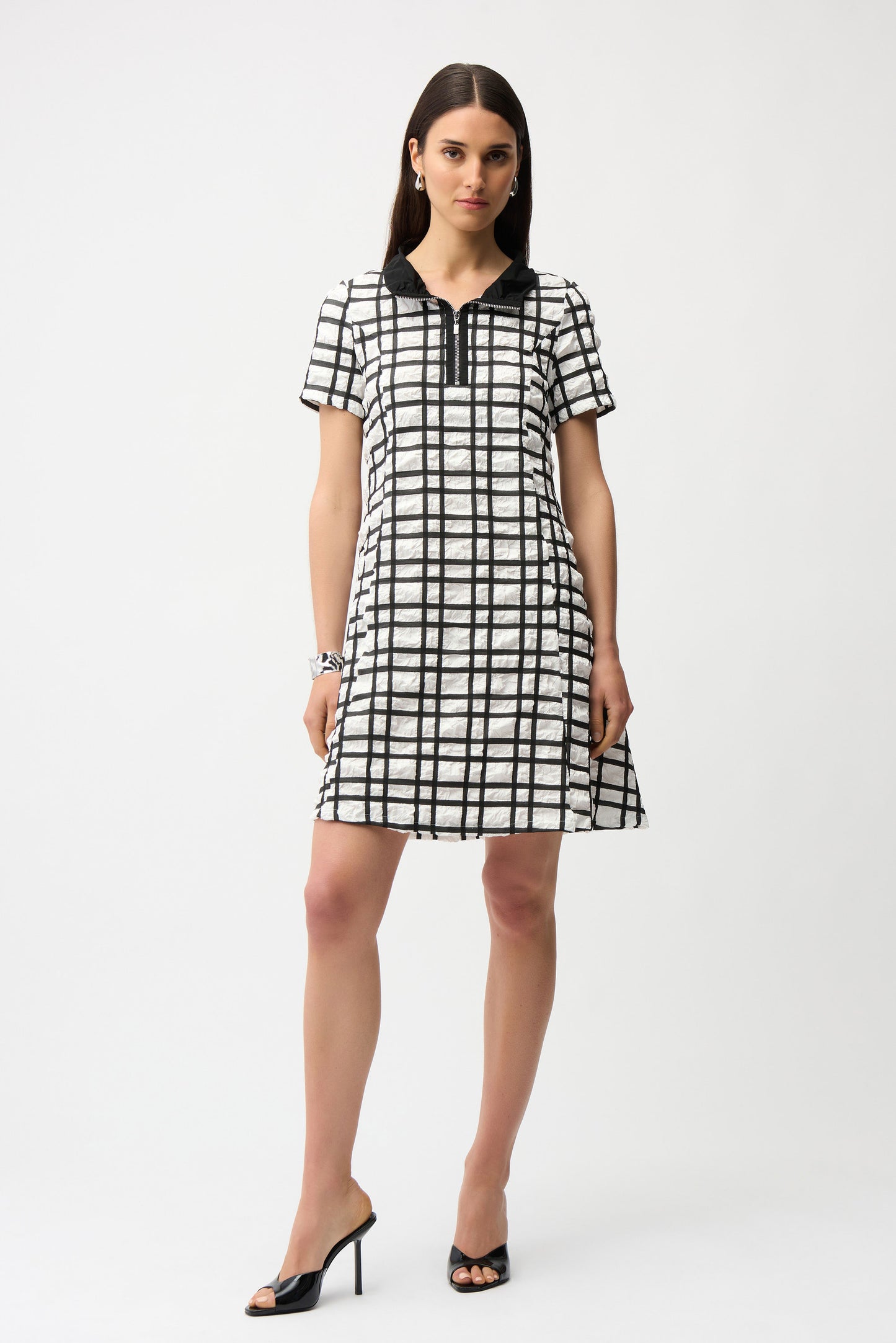 Jacquard Plaid A-line Dress