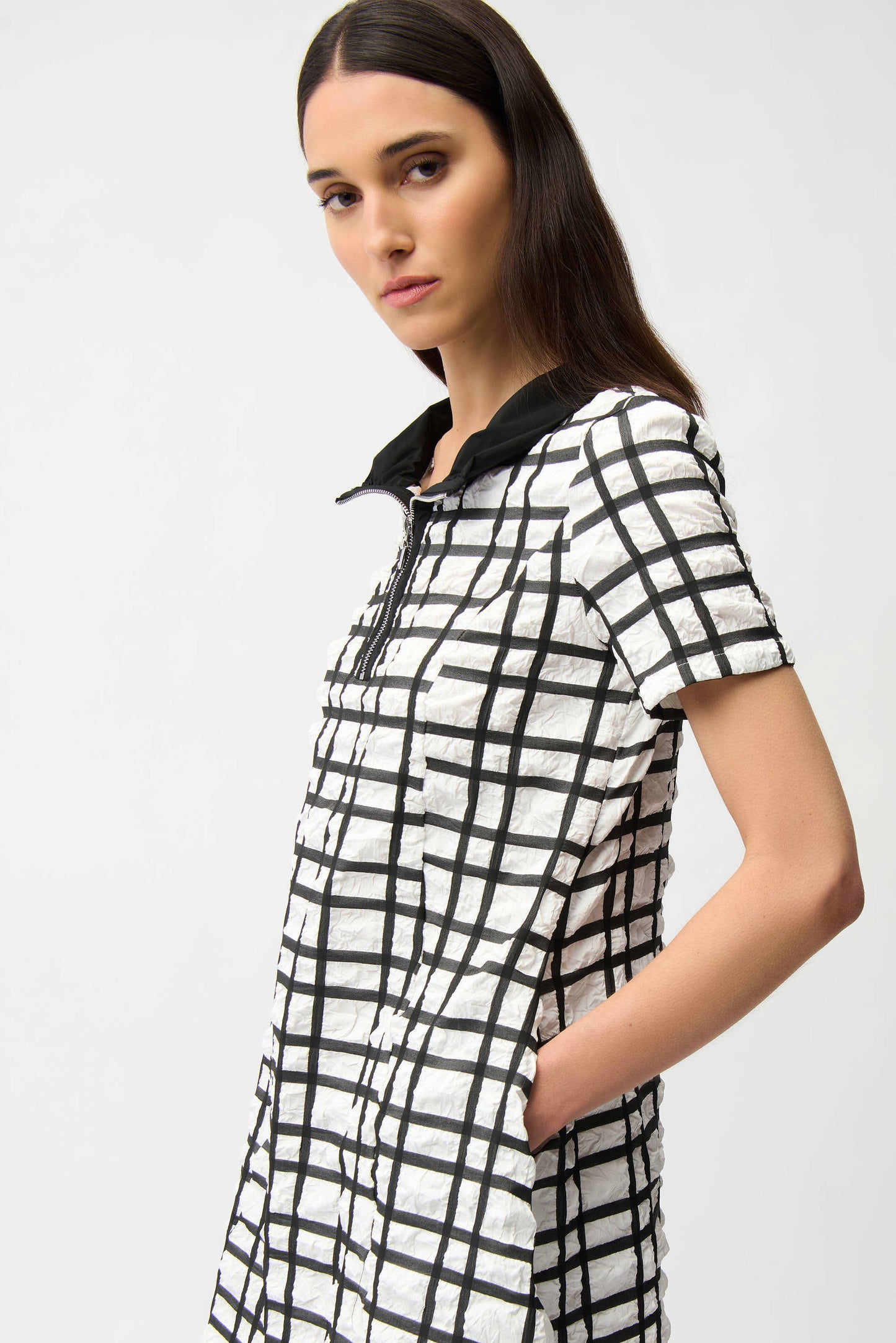 Jacquard Plaid A-line Dress