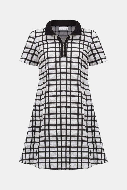 Jacquard Plaid A-line Dress