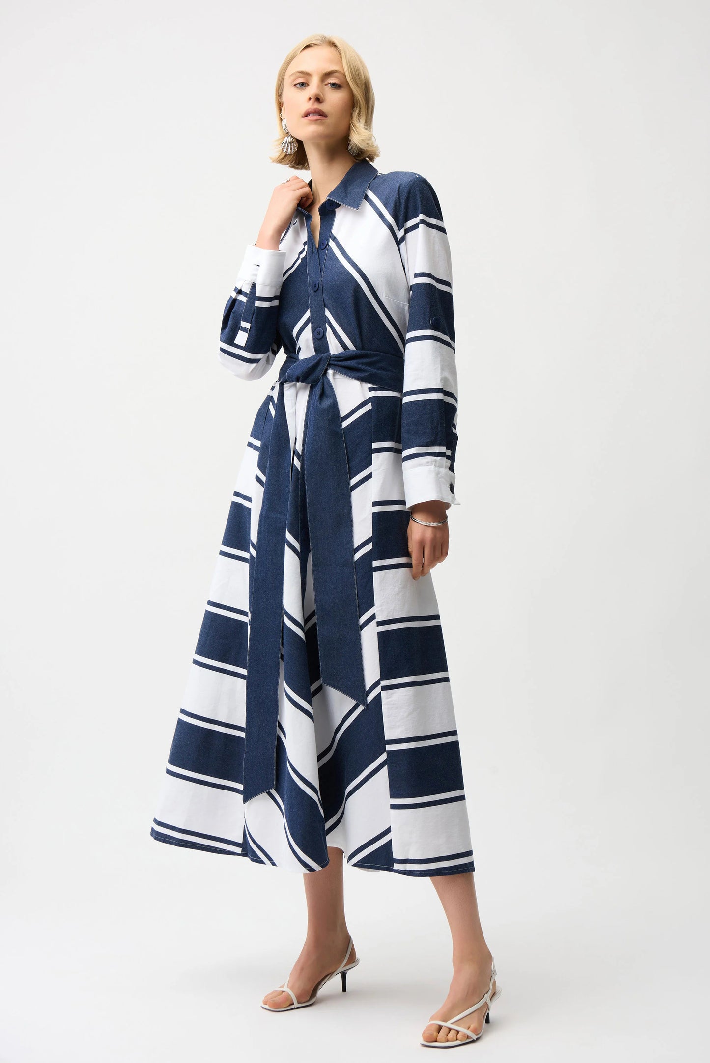 Flare Shirt Dress | Stripe
