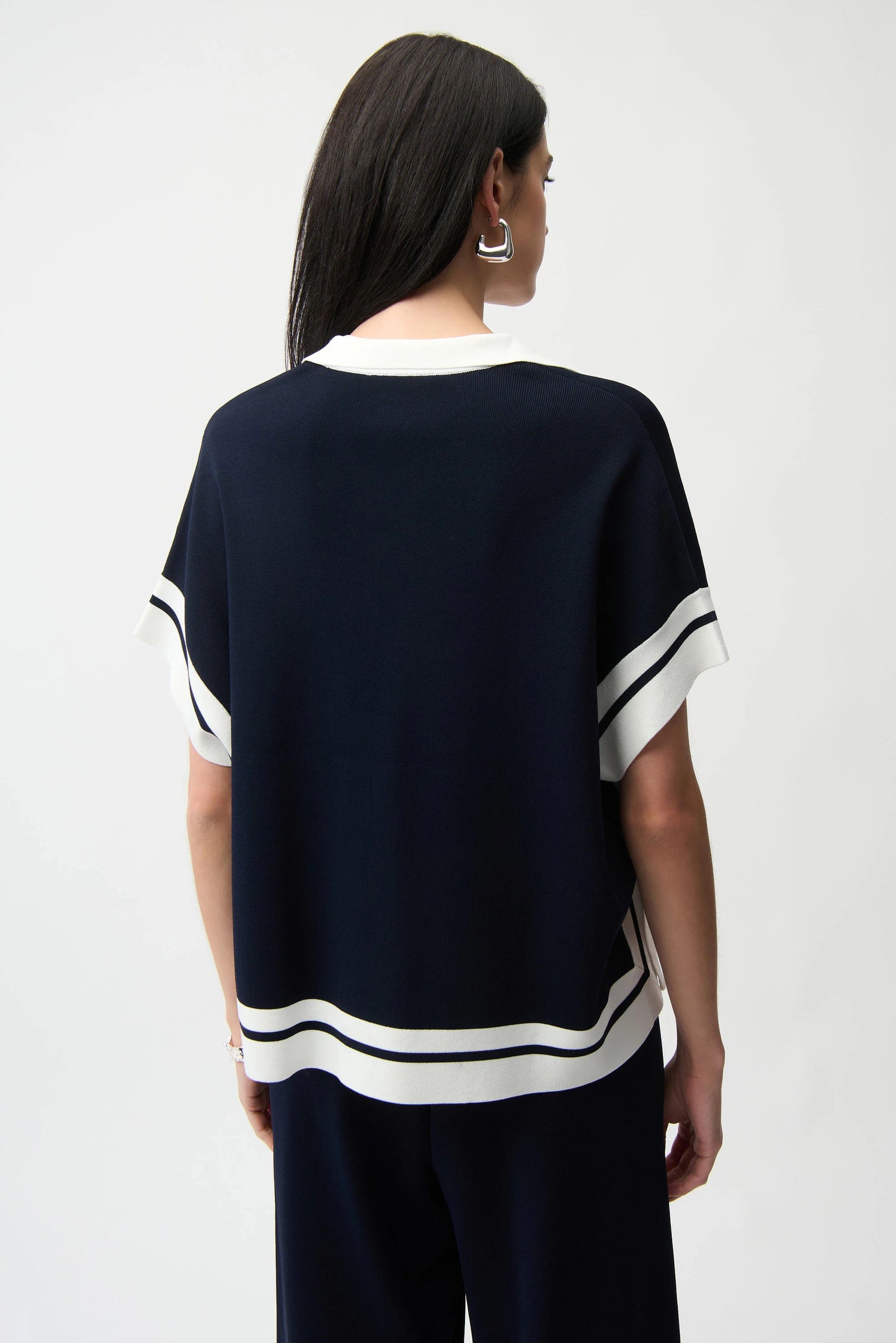 Boxy Sweater W/ Stripe Detail