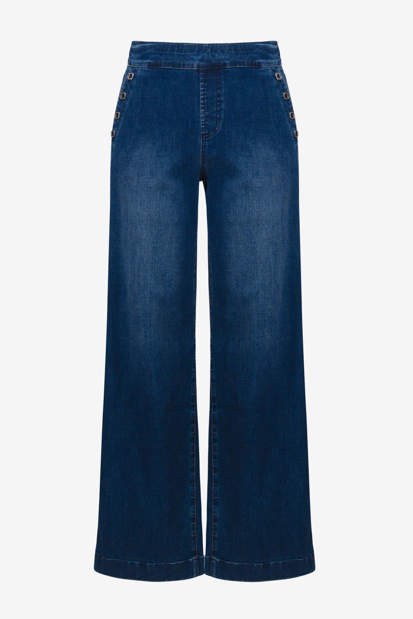 Wide Leg Pull-On Jeans