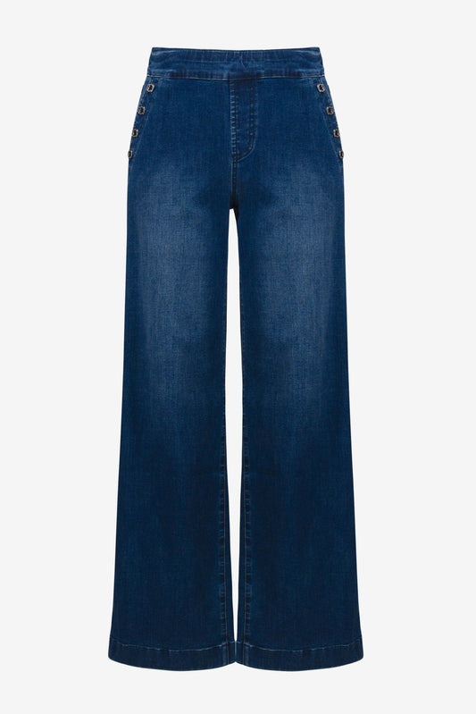 Wide Leg Pull-On Jeans