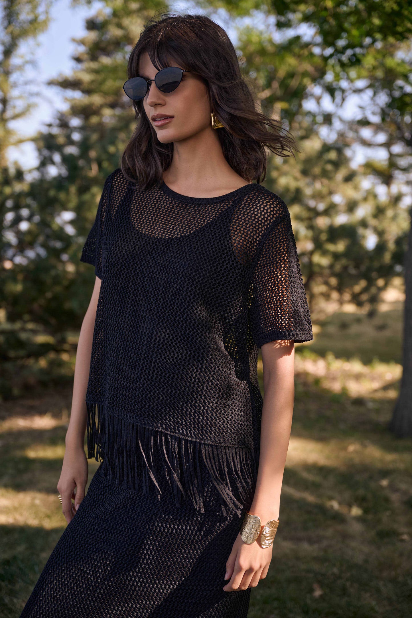 Fringe Trim Sweater