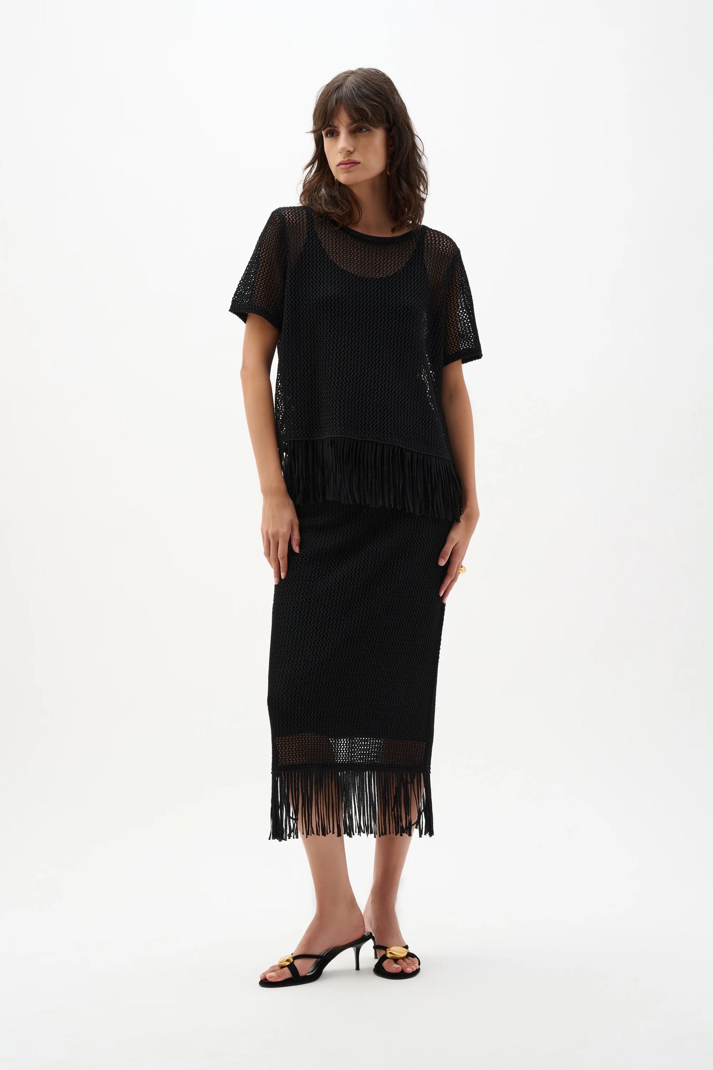 Fringe Trim Skirt