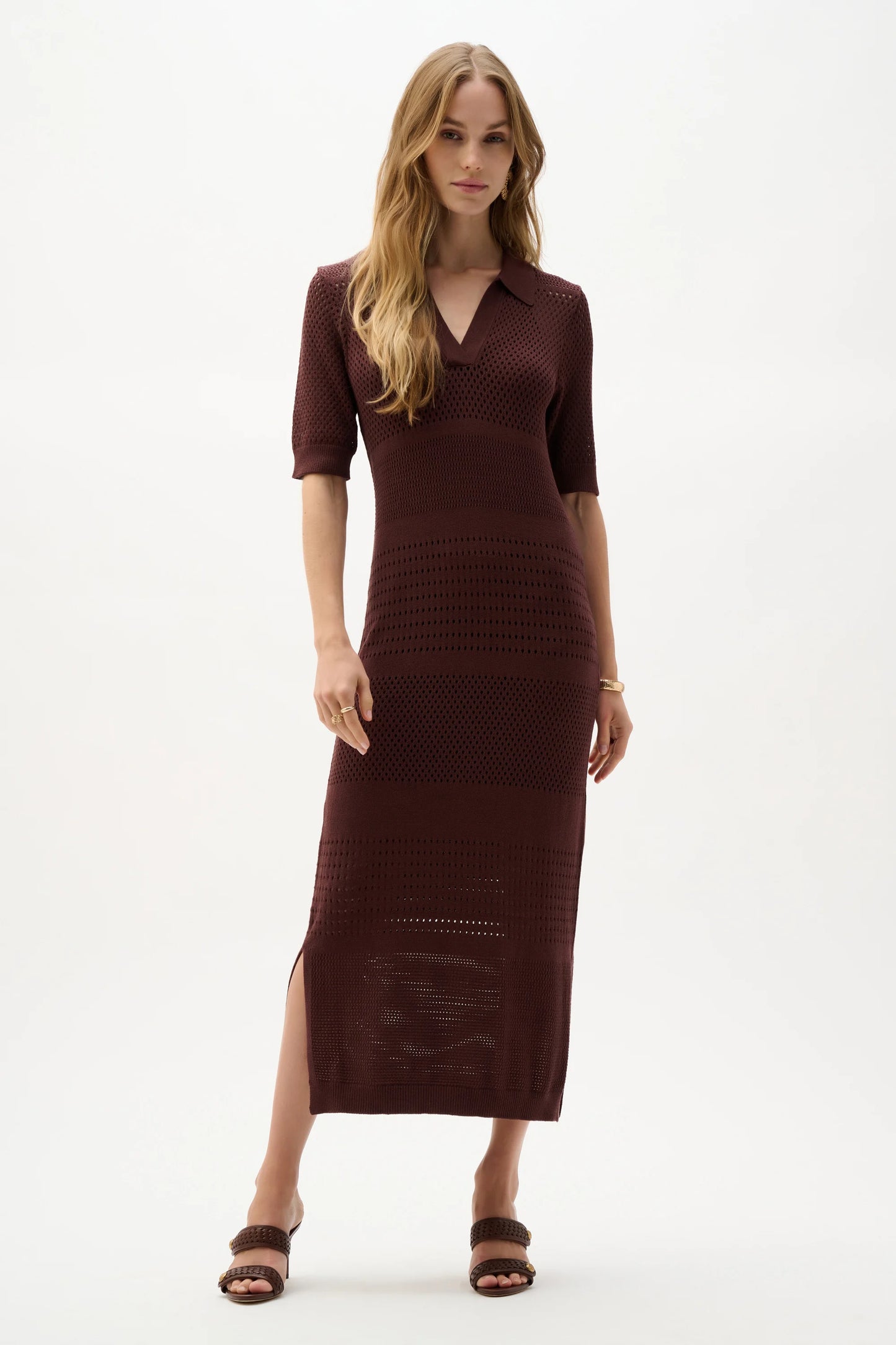 Sweater Knit Dress | Mahogany