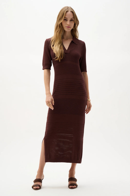 Sweater Knit Dress | Mahogany