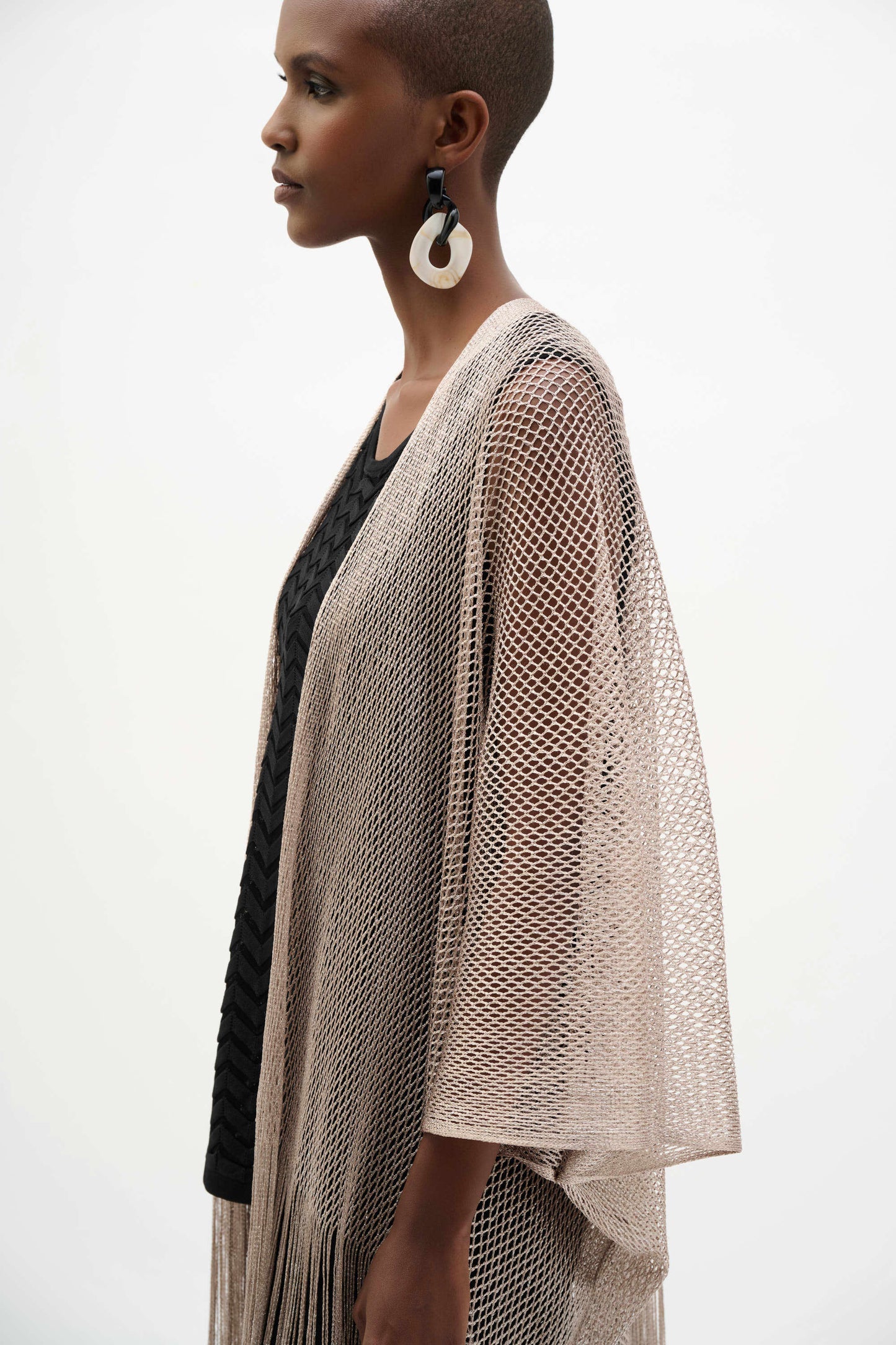 Woven Fringe Cover-Up | Moonstone